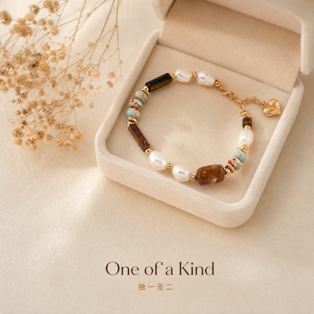 Natural Pearl & Tiger's Eye Bracelet
