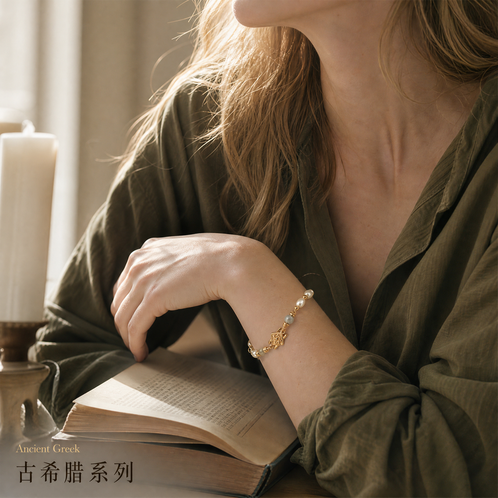 Selene Grey Moonstone Bracelet